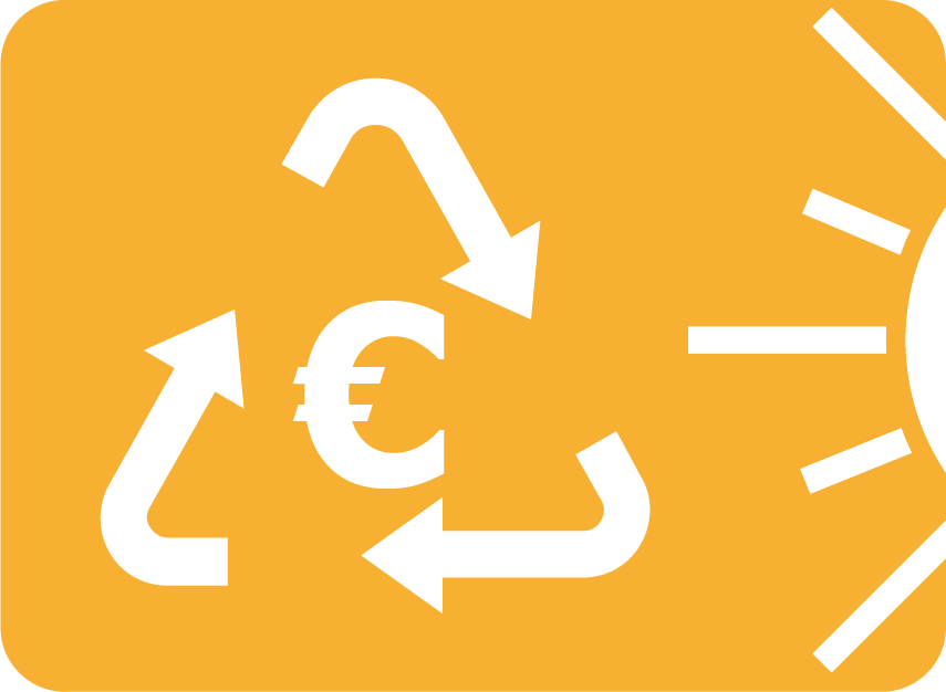 Business strategies in circular economy logo